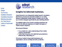 Tablet Screenshot of adeptresearch.com.au